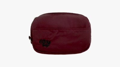 버건디 포켓 패딩 파우치